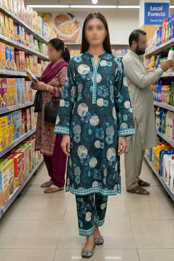 MIRANA by ZESH digital printed lawn 2 piece unstitched suit for women