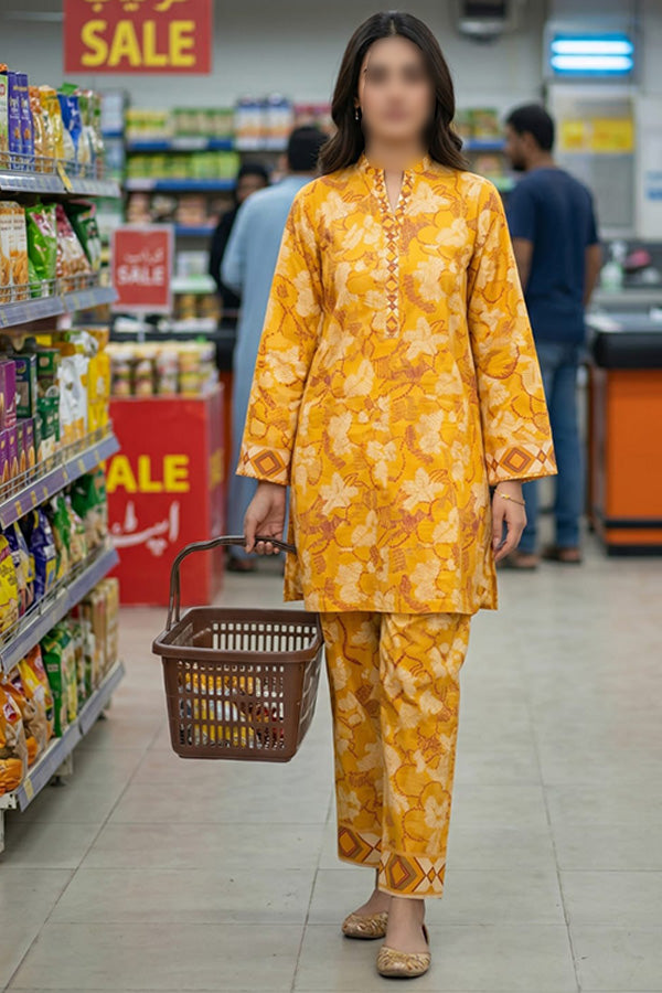 MIRANA by ZESH digital printed lawn 2 piece unstitched suit for women