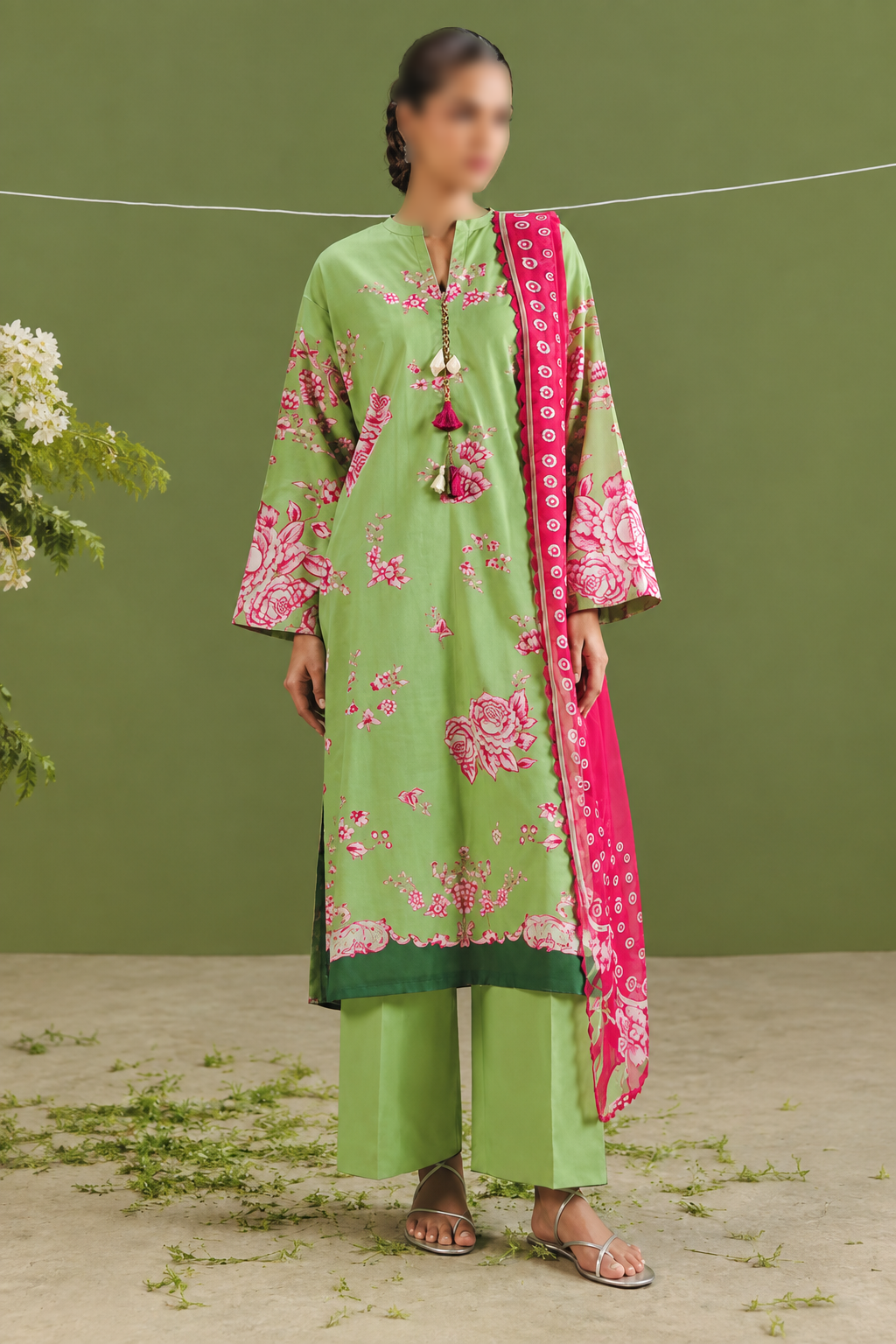 COCO by Zara Shahjahan Avena-3B printed Khaddar 3 piece unstitched suit for women