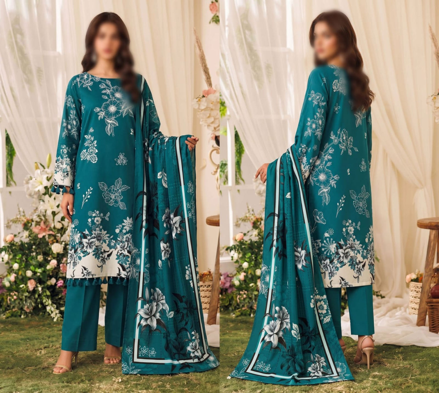 Bismil by Emirah V-29 Unstitched Printed Lawn 3pc Suit