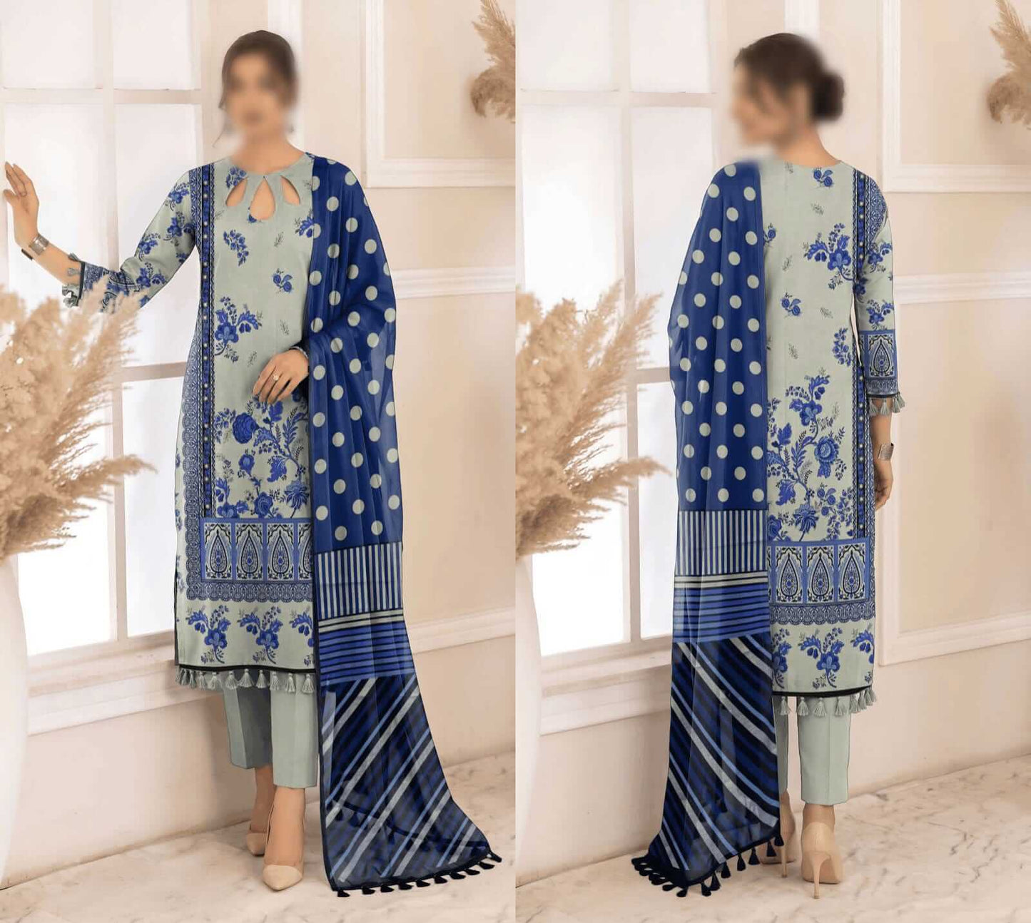 Bismil By Emirah Unstitched Printed Lawn 3pc Suit
