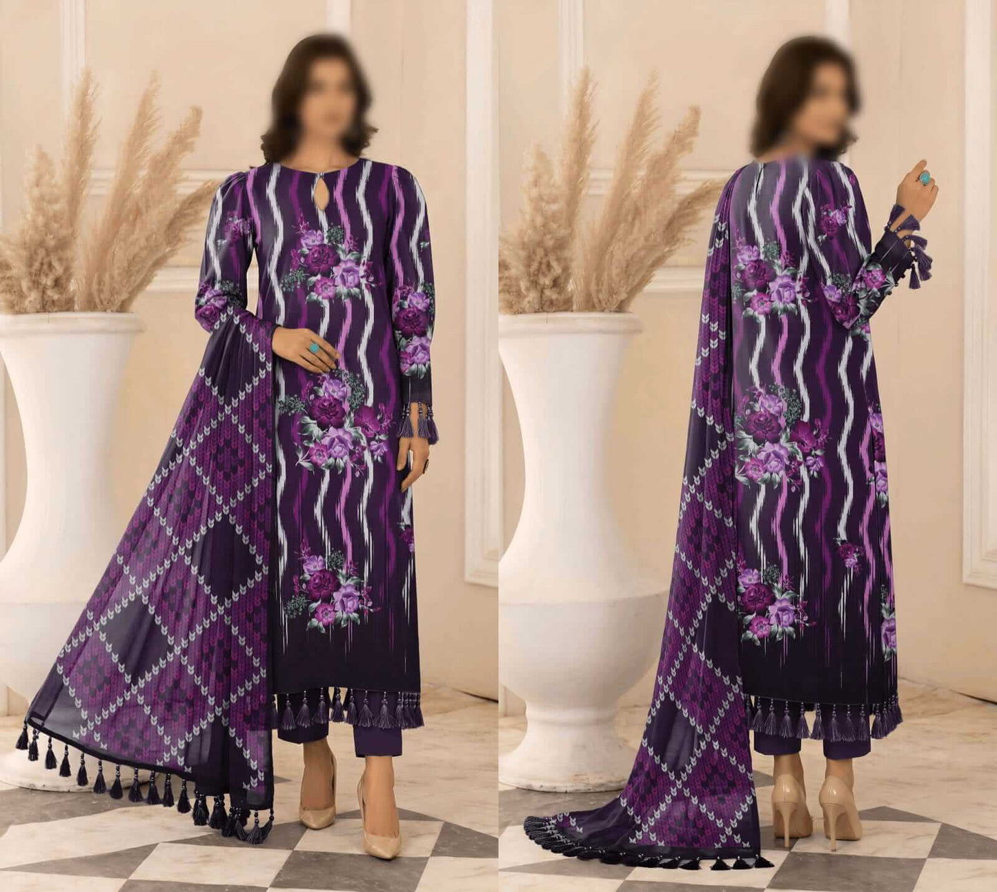 Bismil By Emirah Unstitched Printed Lawn 3pc Suit