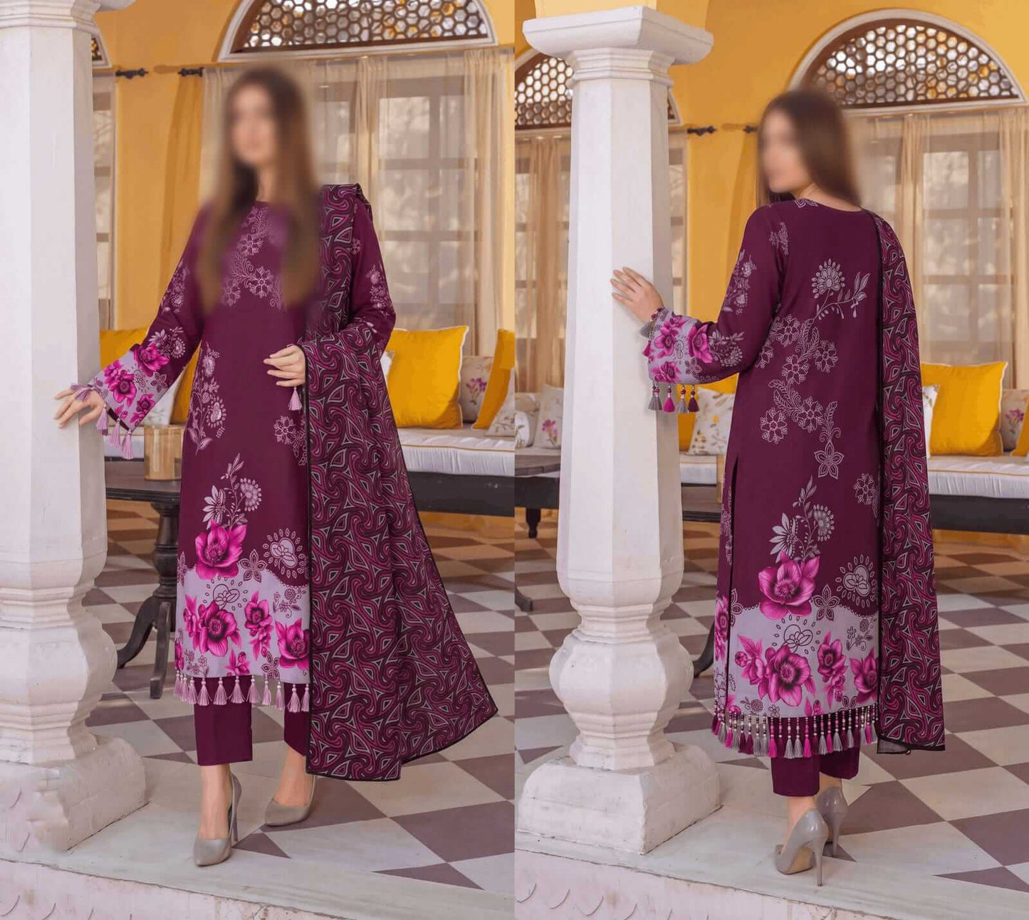 Bismil By Emirah Unstitched Printed Lawn 3pc Suit