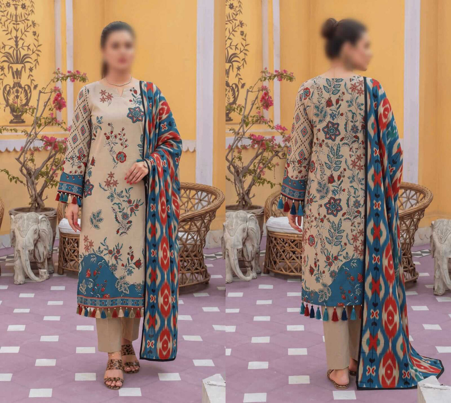 Bismil By Emirah Unstitched Printed Lawn 3pc Suit