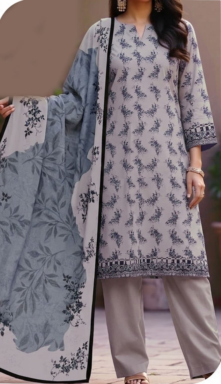 SAYA Unstitched Printed Lawn 3pc Suit