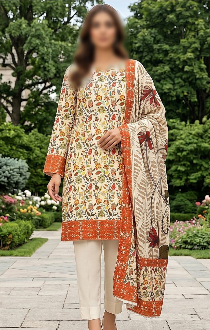 SAPPHIRE Unstitched Printed Lawn 3pc Suit