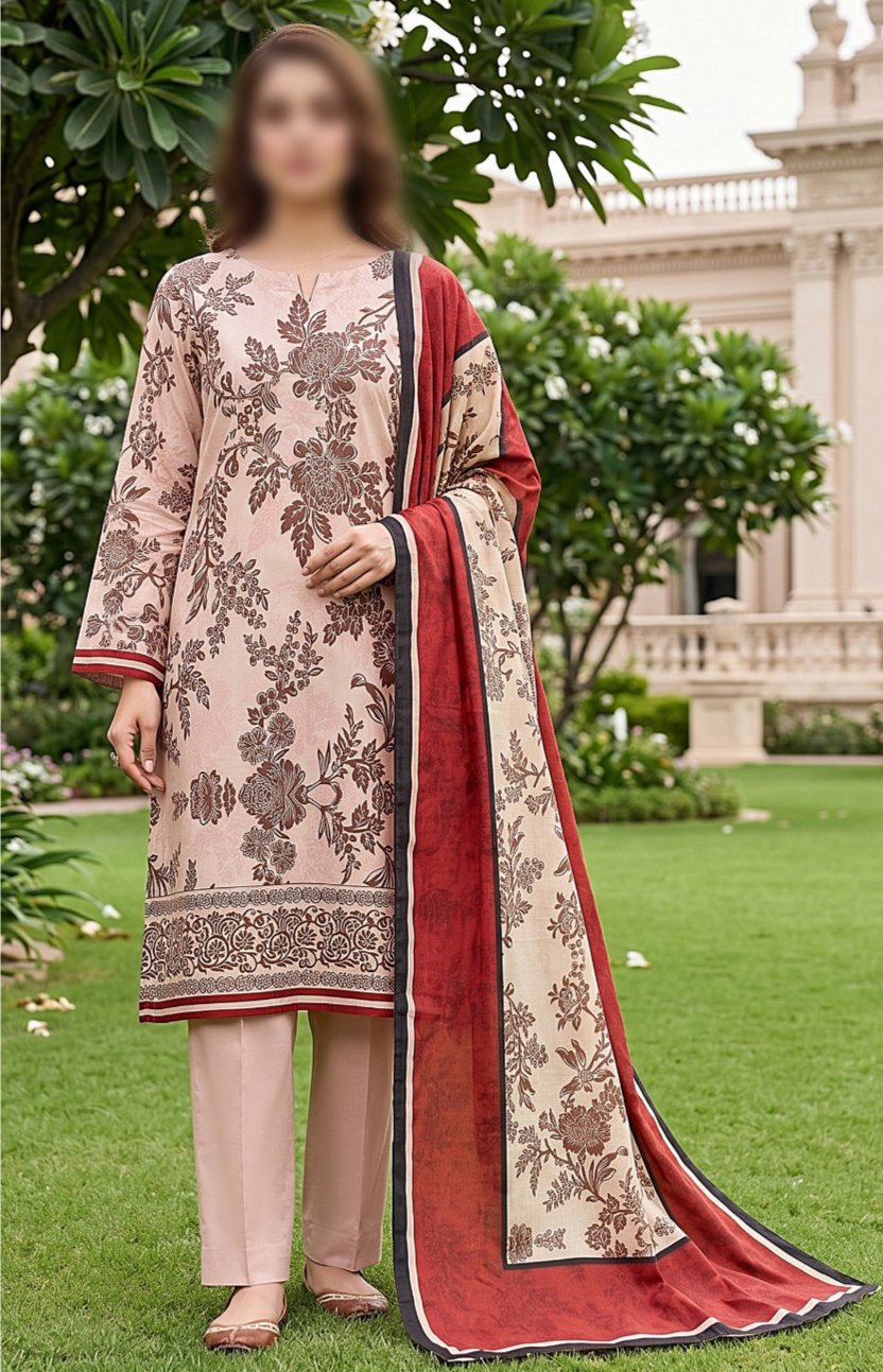 SAPPHIRE Unstitched Printed Lawn 3pc Suit