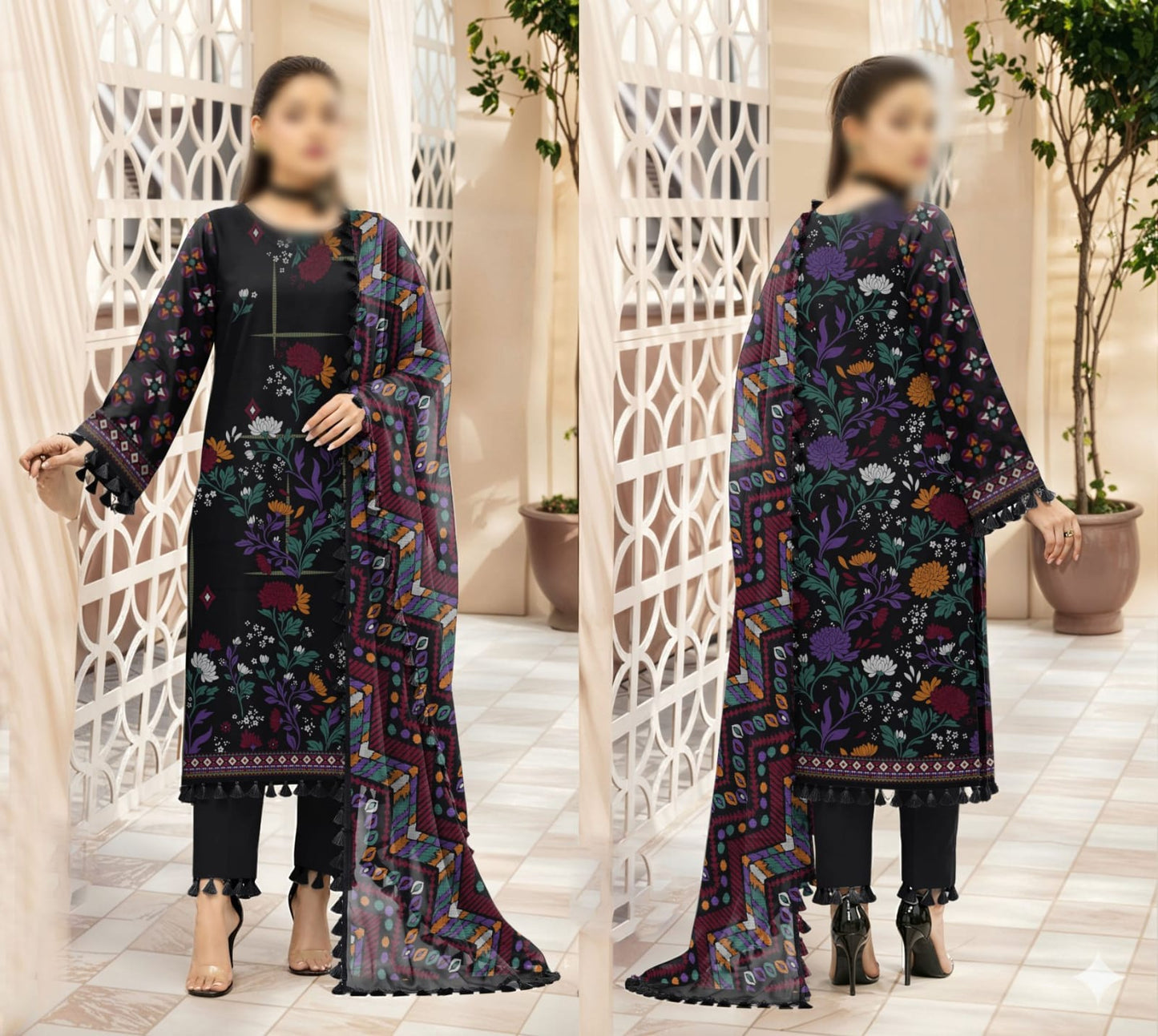 Bismil by Emirah V-28 Unstitched Printed Lawn 3pc Suit