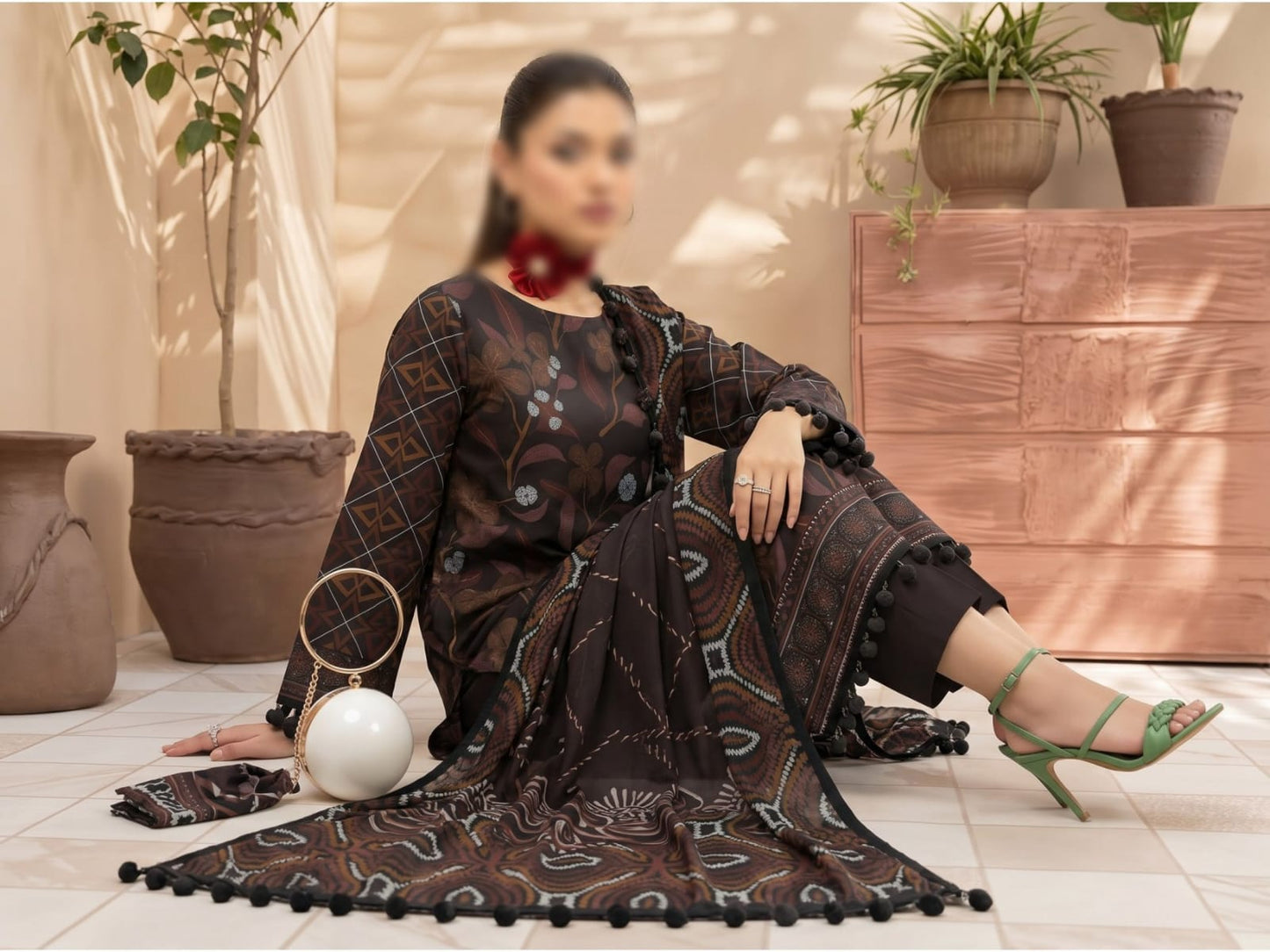 Bismil by Emirah V-28 Unstitched Printed Lawn 3pc Suit