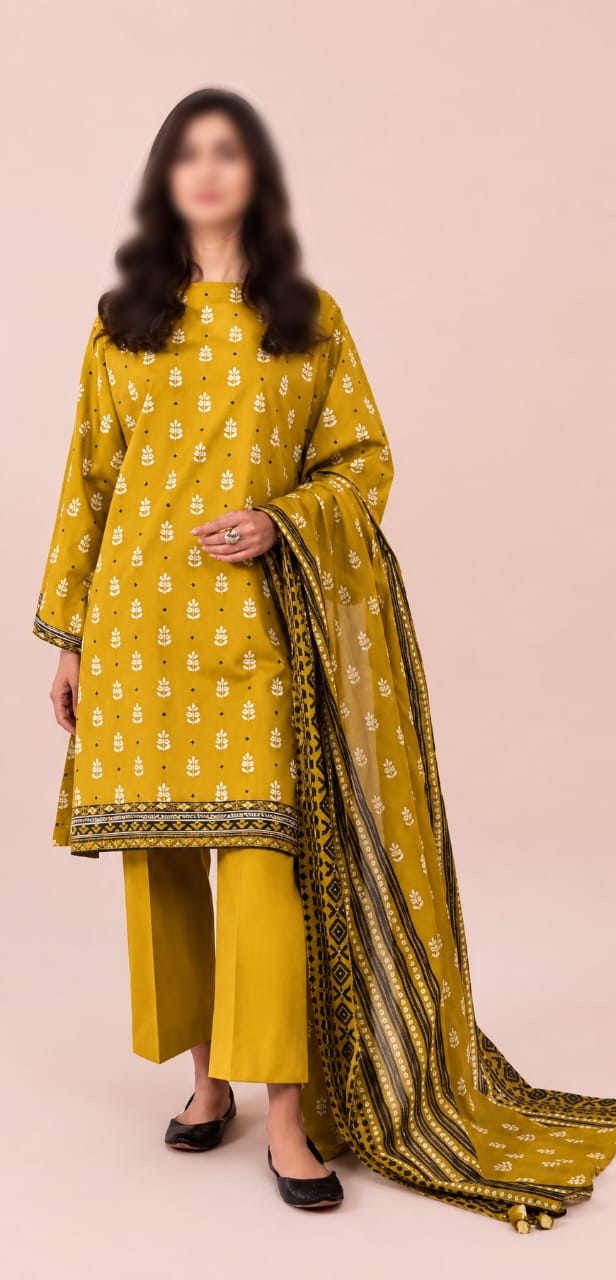 Sapphire Unstitched Printed Lawn 3pc Suit
