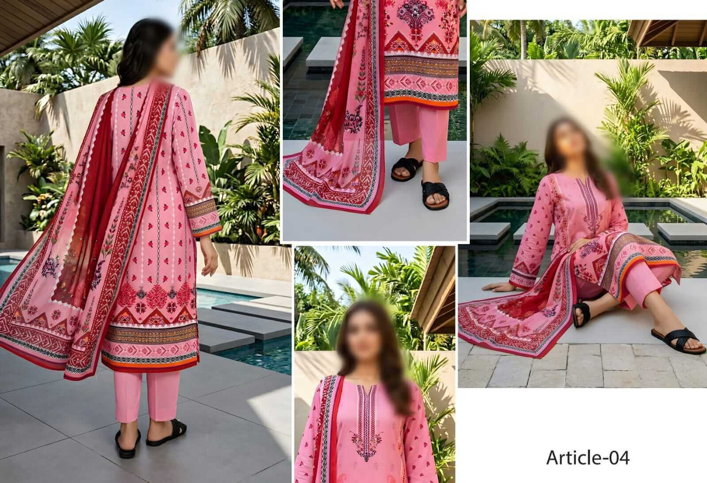Kanwal by Nisha Unstitched Printed Lawn 3pc Suit