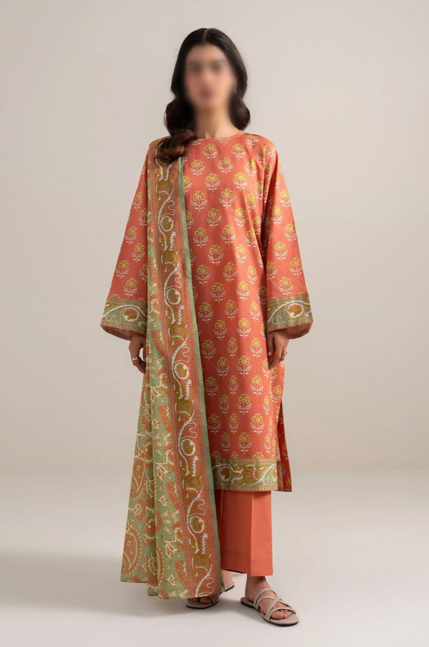 Sapphire Unstitched Printed Lawn 3 Piece Suit for Women | Premium Summer Lawn Dress