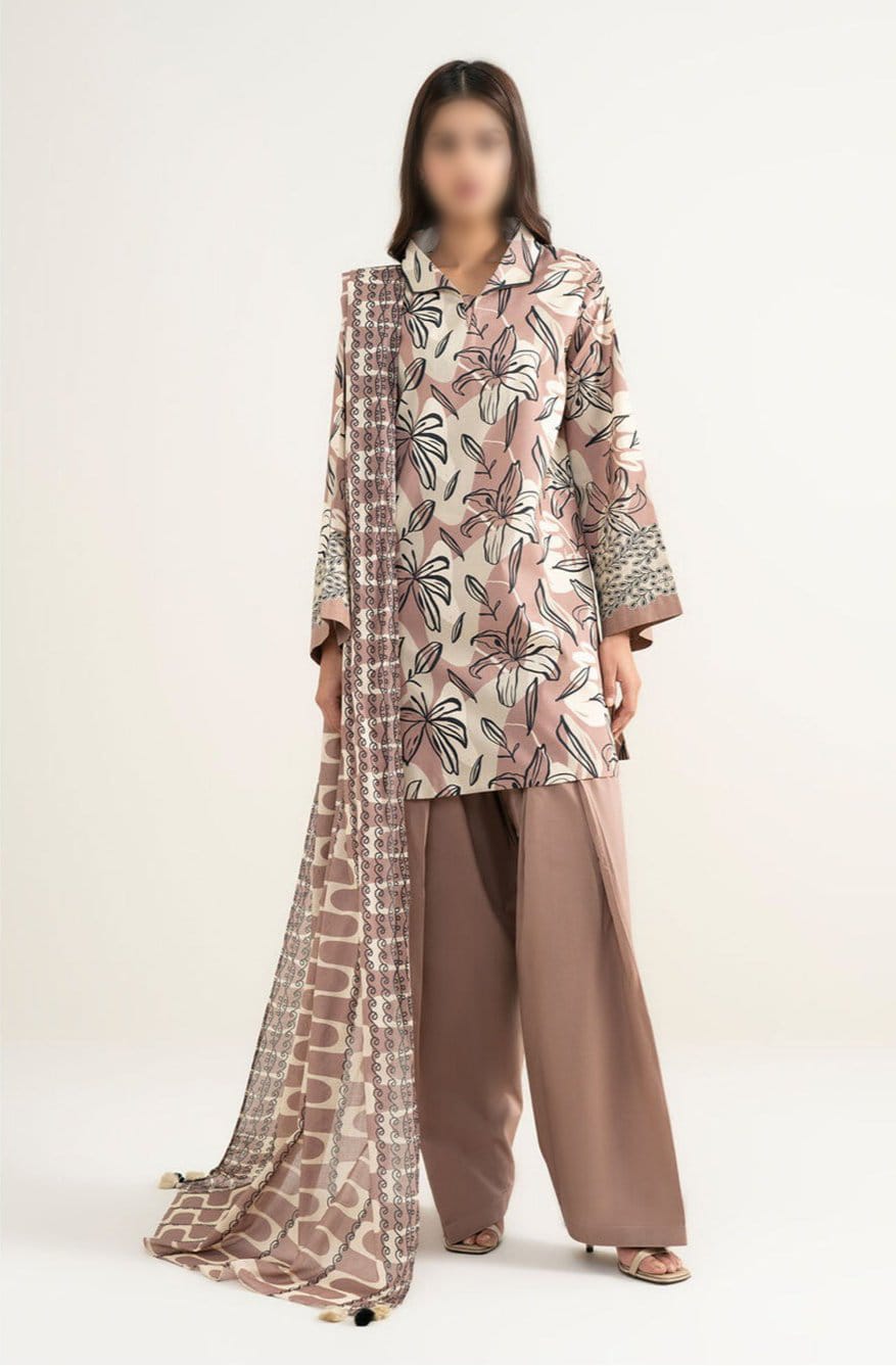 Sapphire Unstitched Printed Lawn 3 Piece Suit for Women | Premium Summer Lawn Dress
