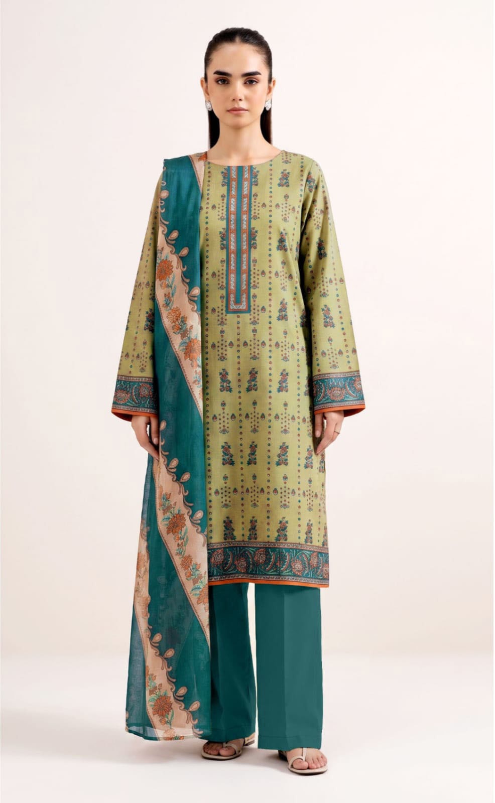 Sapphire Printed Lawn 3 Piece Unstitched Suit for Women