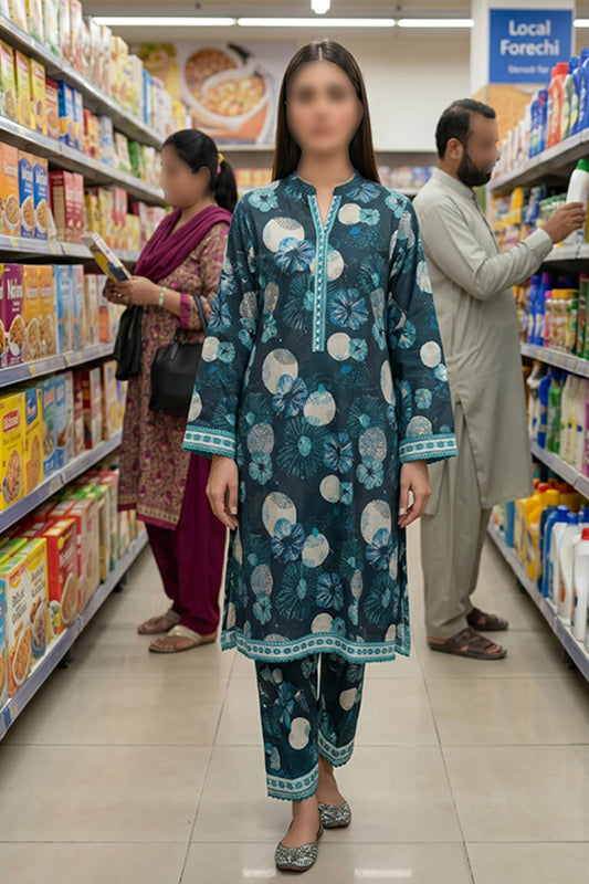MIRANA by ZESH digital printed lawn 2 piece unstitched suit for women