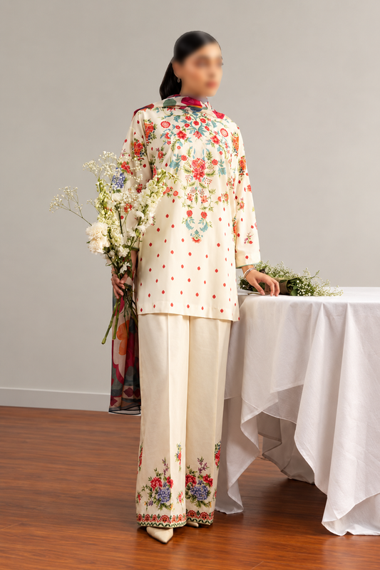 COCO by Zara Shahjahan Avena-3B printed Khaddar 3 piece unstitched suit for women