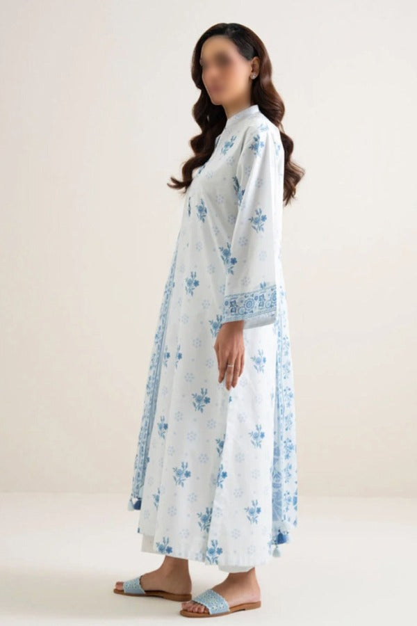 SAPPHIRE printed Karandi 3 piece unstitched suit with shirt, dupatta and trouser