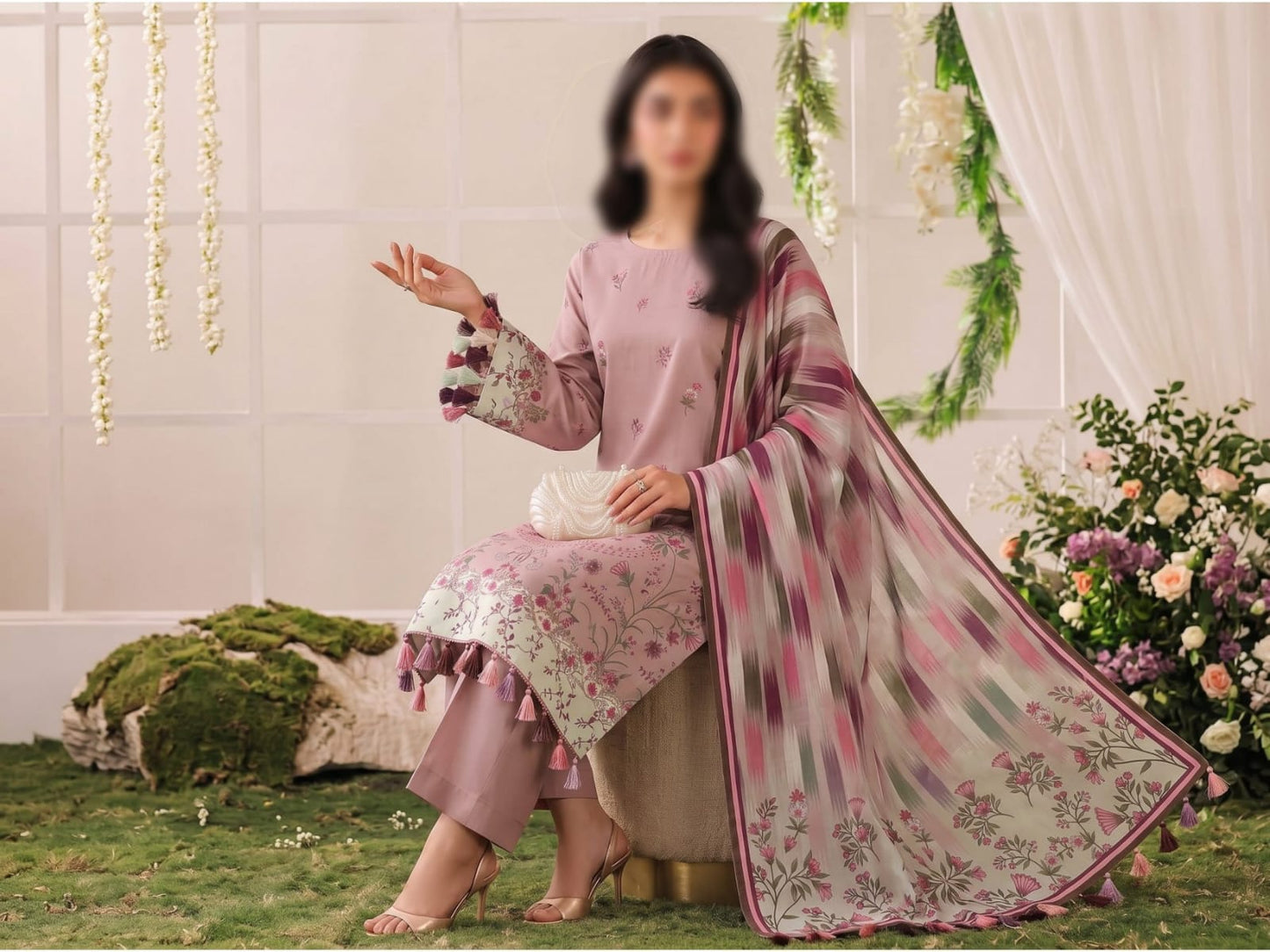 Bismil by Emirah V-29 Unstitched Printed Lawn 3pc Suit