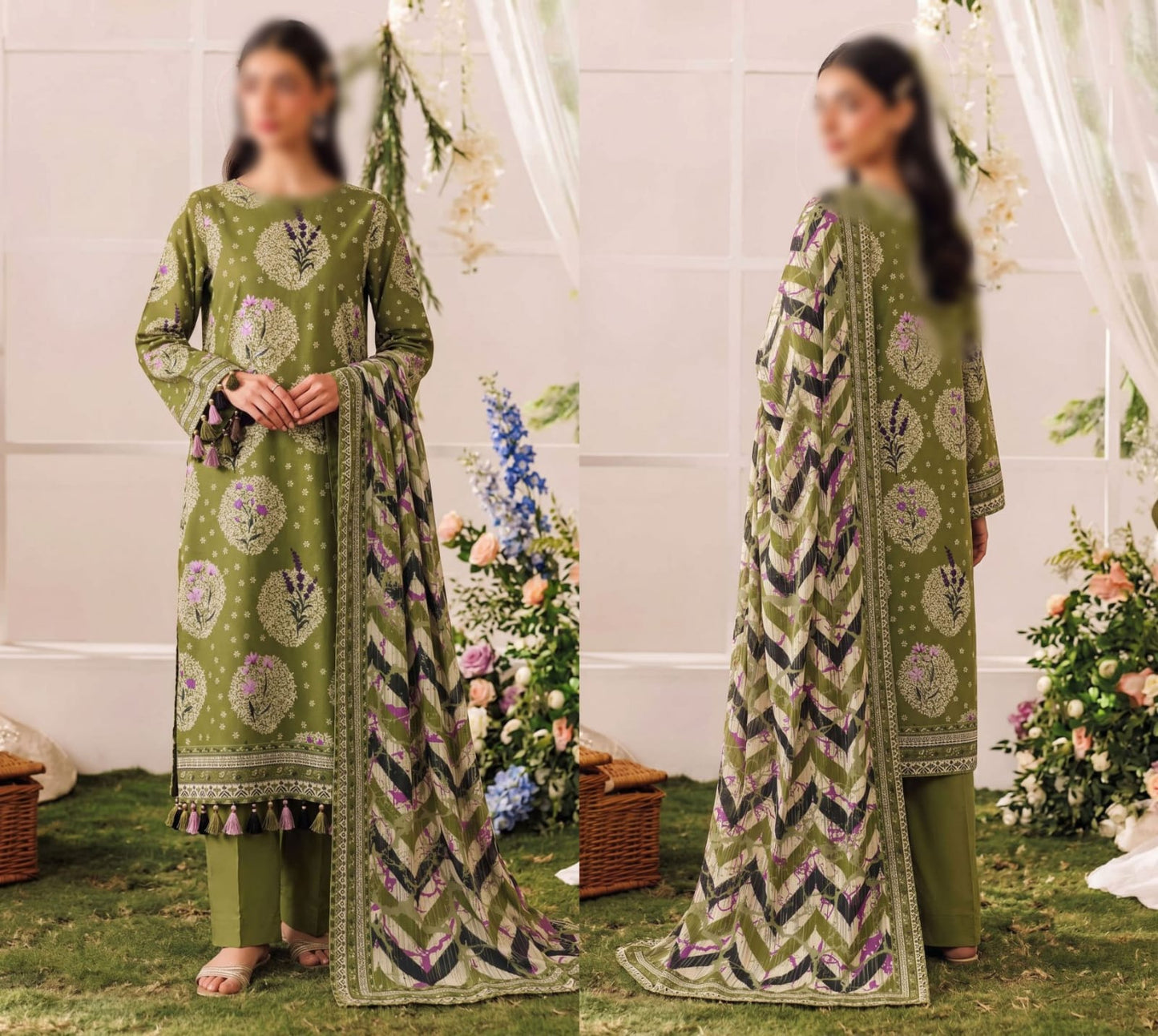 Bismil by Emirah V-29 Unstitched Printed Lawn 3pc Suit