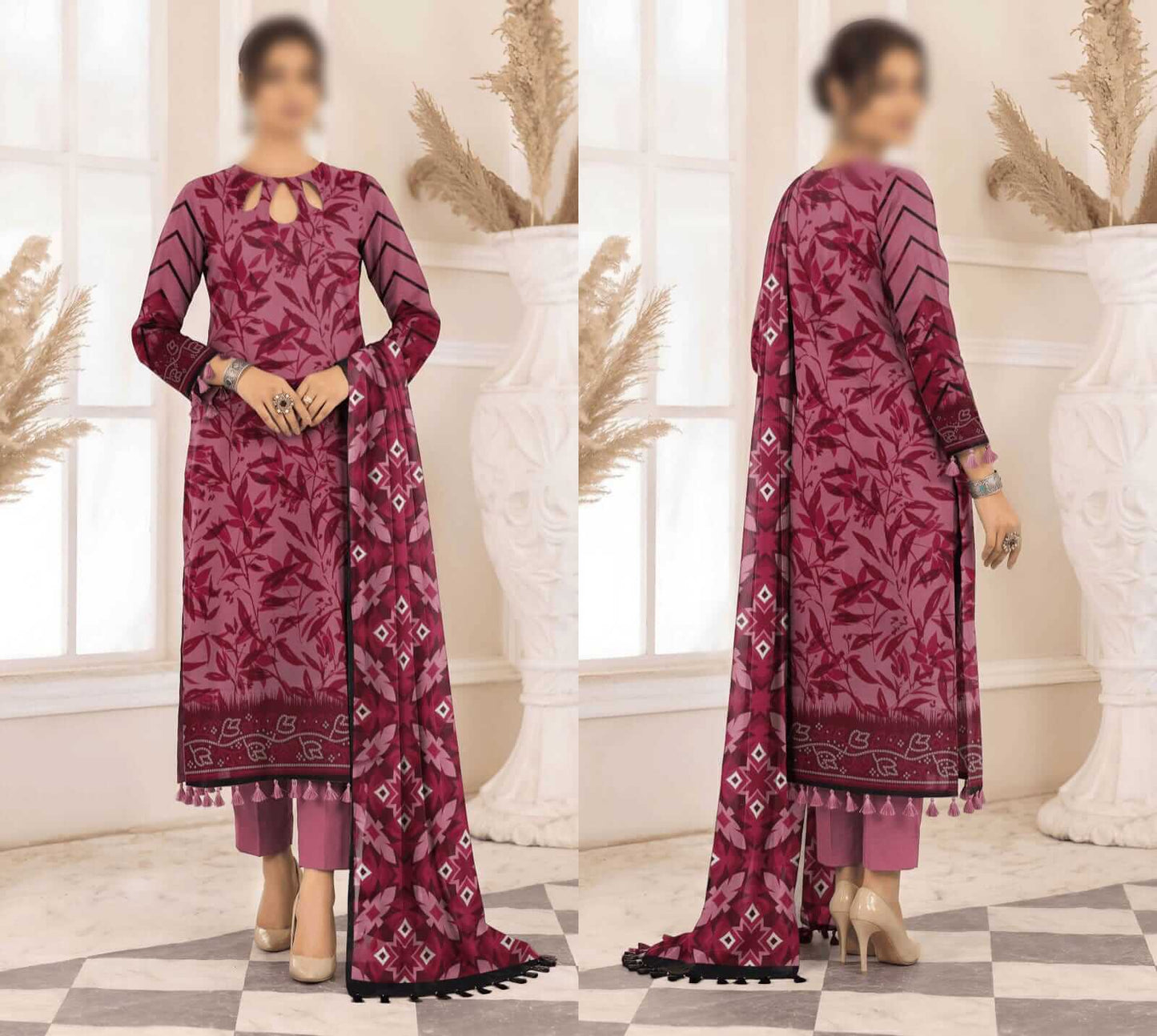 Bismil By Emirah Unstitched Printed Lawn 3pc Suit