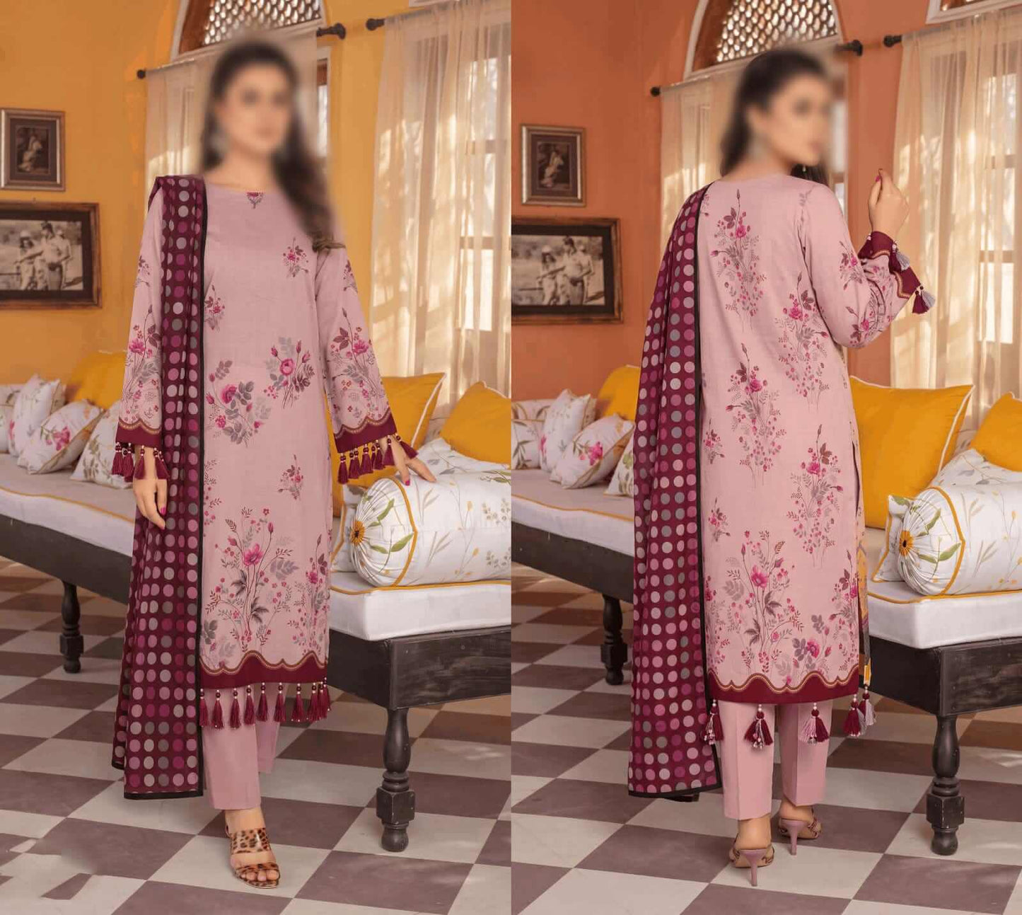 Bismil By Emirah Unstitched Printed Lawn 3pc Suit