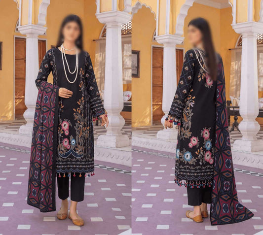 Bismil By Emirah Unstitched Printed Lawn 3pc Suit