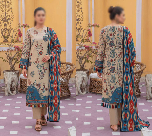 Bismil By Emirah Unstitched Printed Lawn 3pc Suit