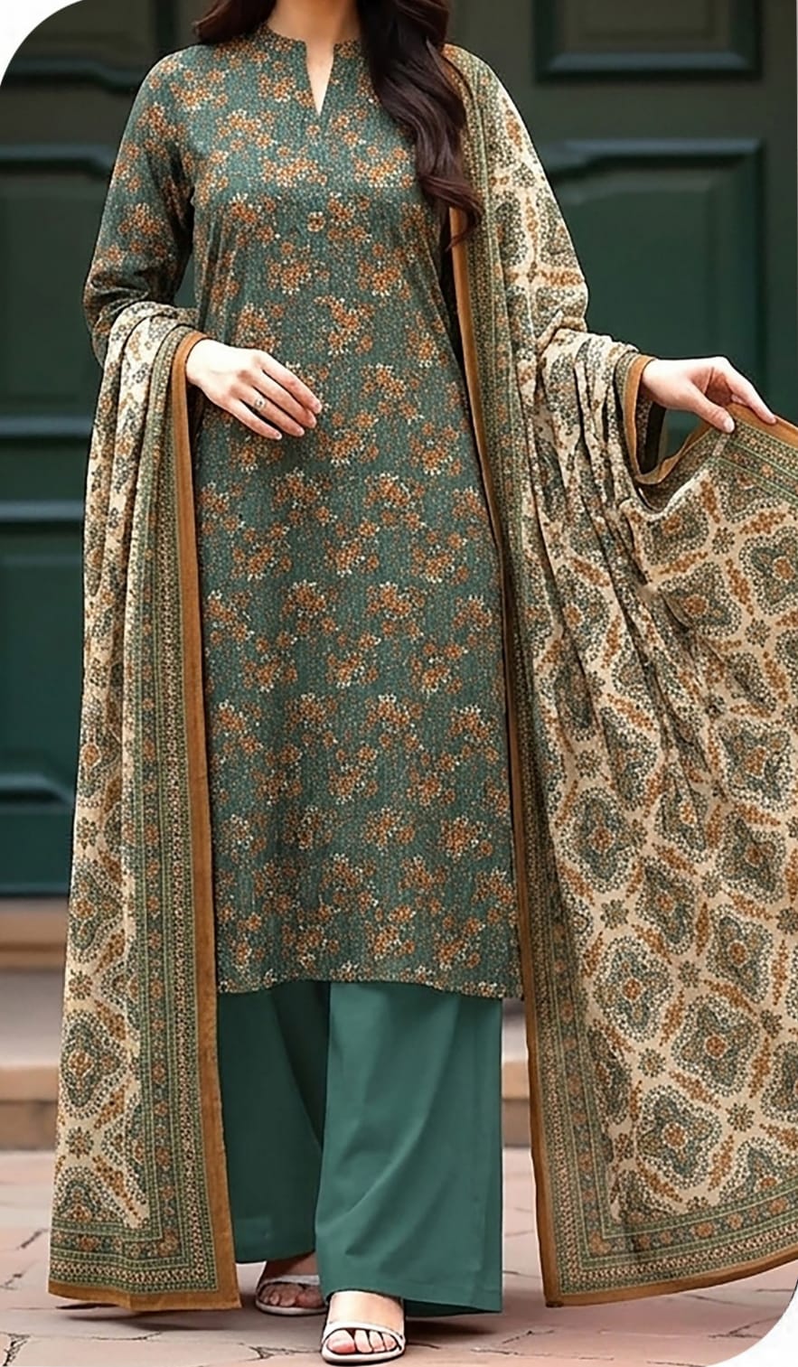 SAYA Unstitched Printed Lawn 3pc Suit