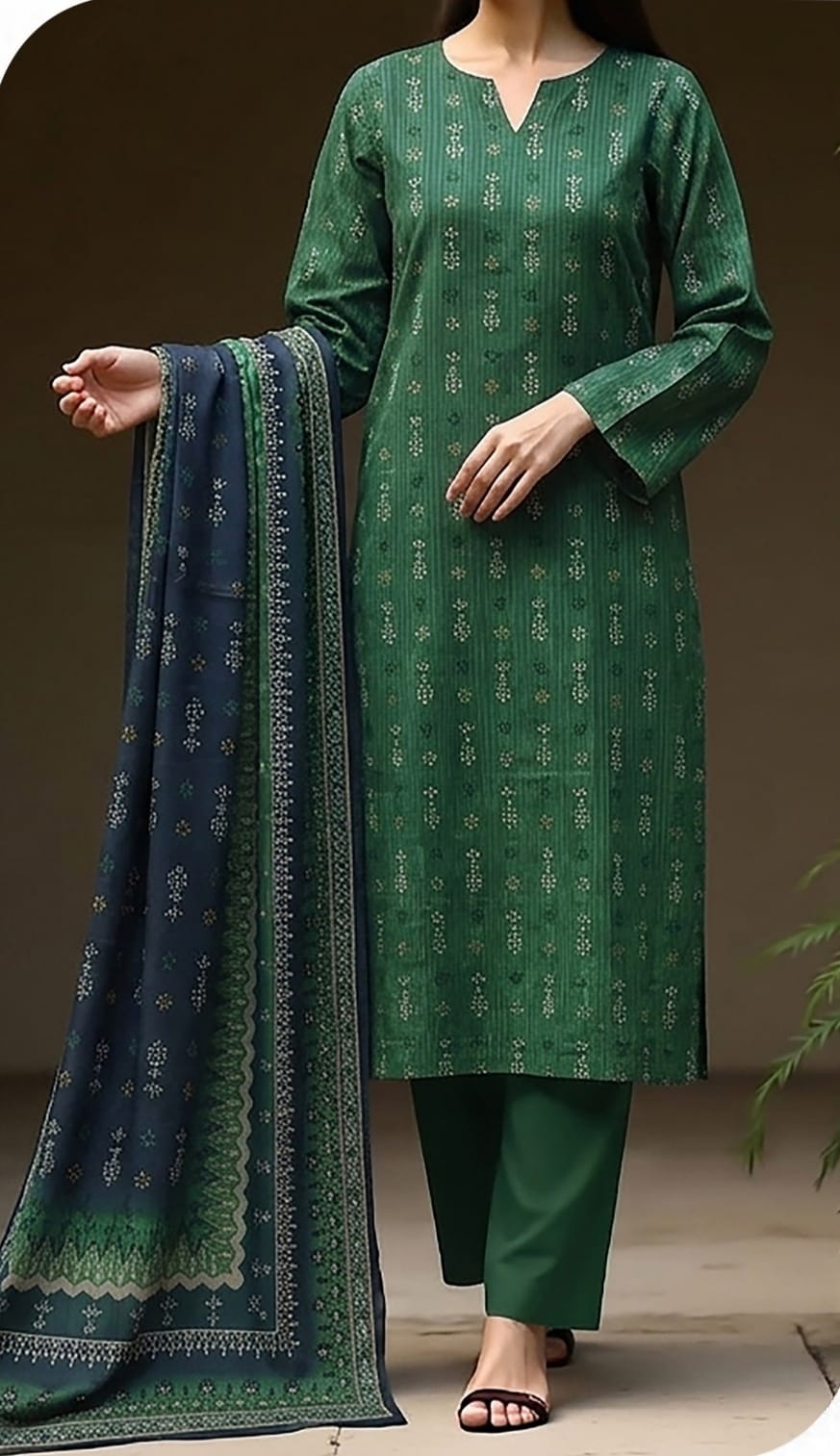 SAYA Unstitched Printed Lawn 3pc Suit