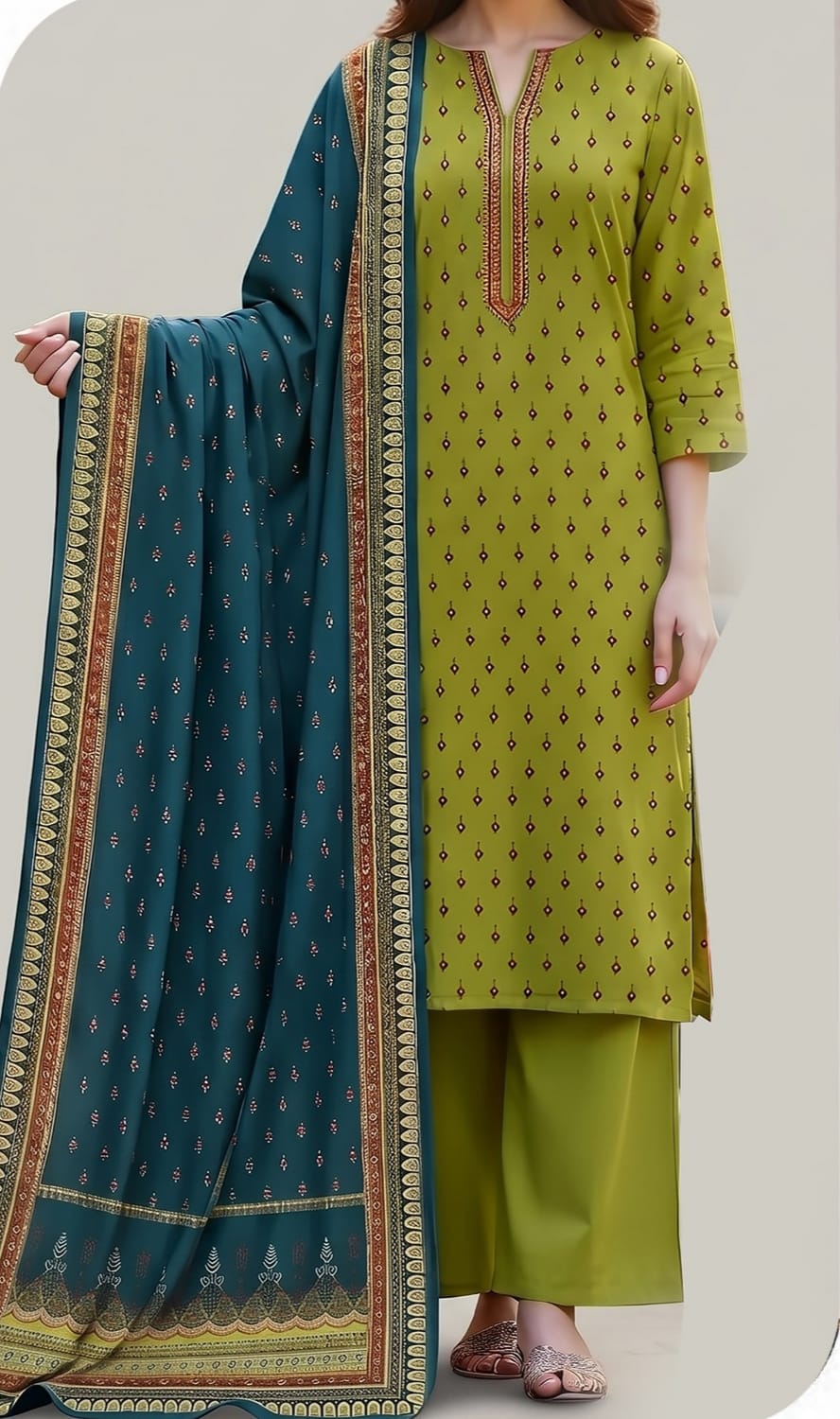 SAYA Unstitched Printed Lawn 3pc Suit