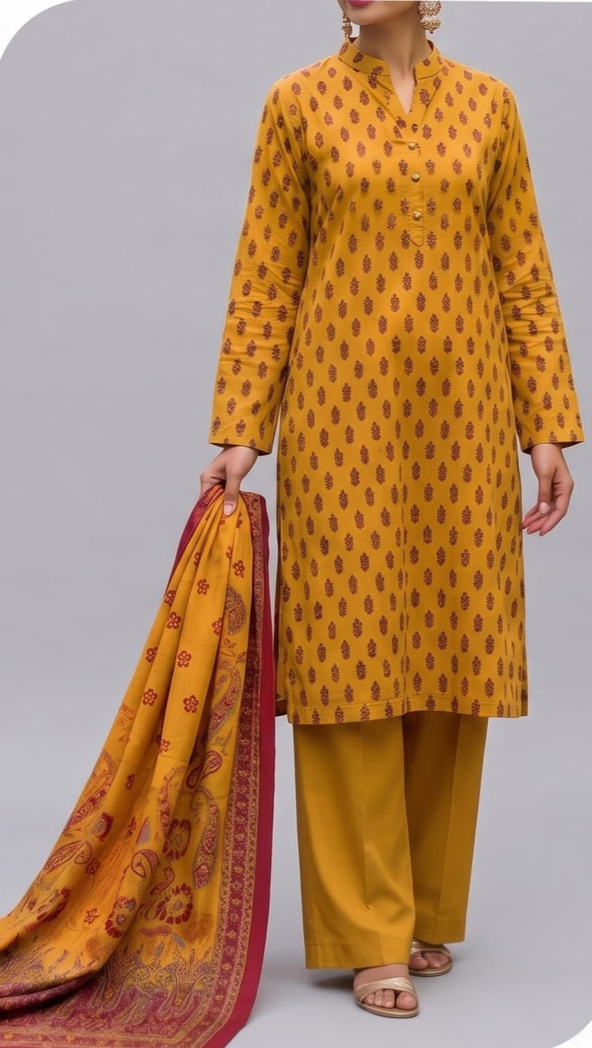 SAYA Unstitched Printed Lawn 3pc Suit