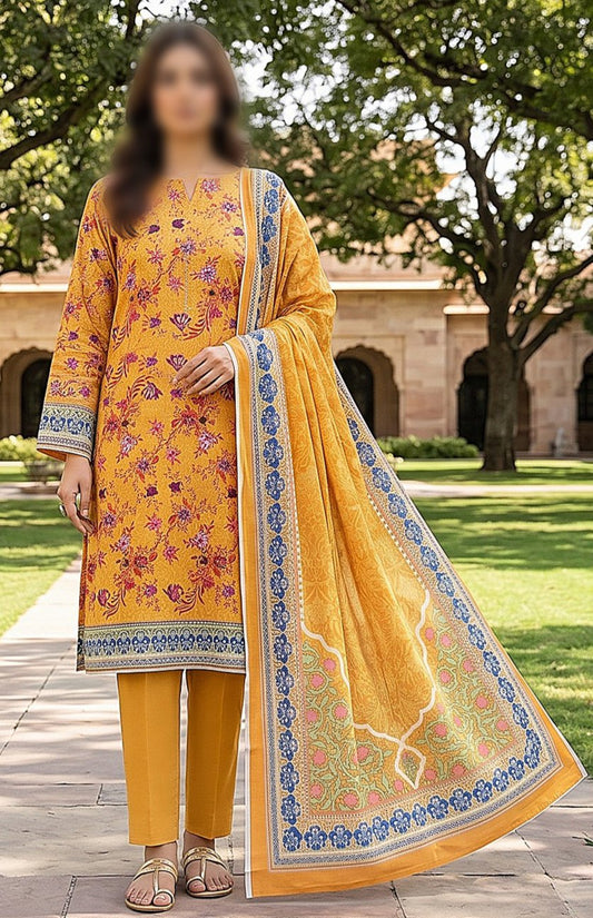 SAPPHIRE Unstitched Printed Lawn 3pc Suit