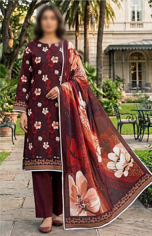 SAPPHIRE Unstitched Printed Lawn 3pc Suit