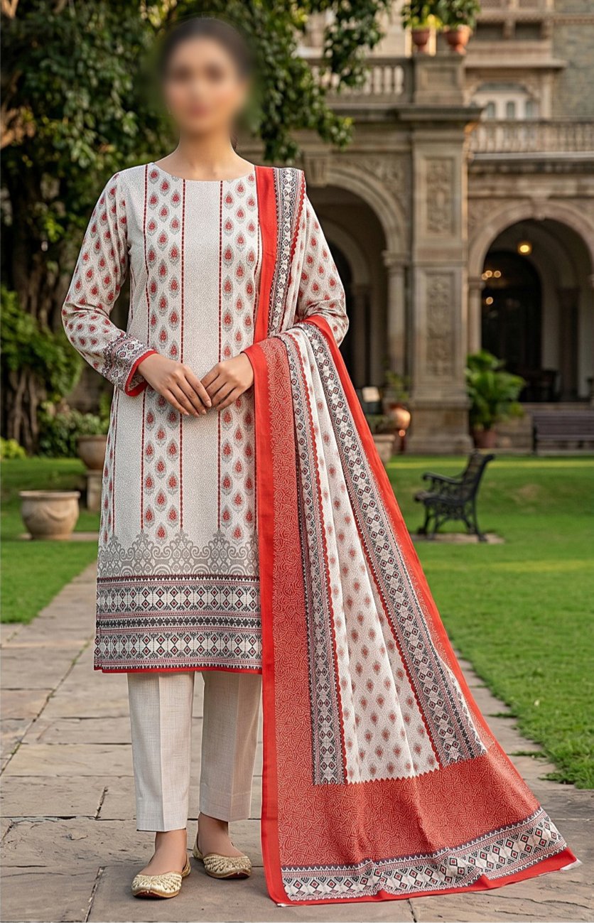 SAPPHIRE Unstitched Printed Lawn 3pc Suit