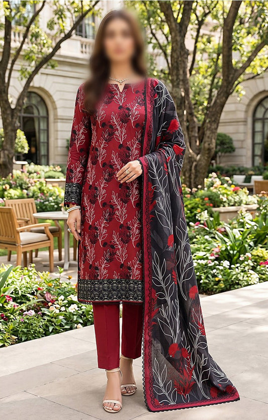 SAPPHIRE Unstitched Printed Lawn 3pc Suit