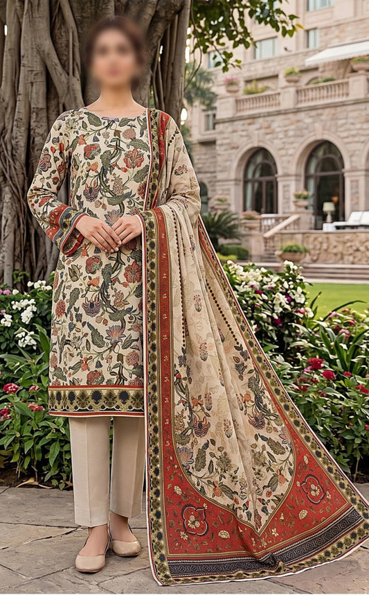 SAPPHIRE Unstitched Printed Lawn 3pc Suit (Copy)