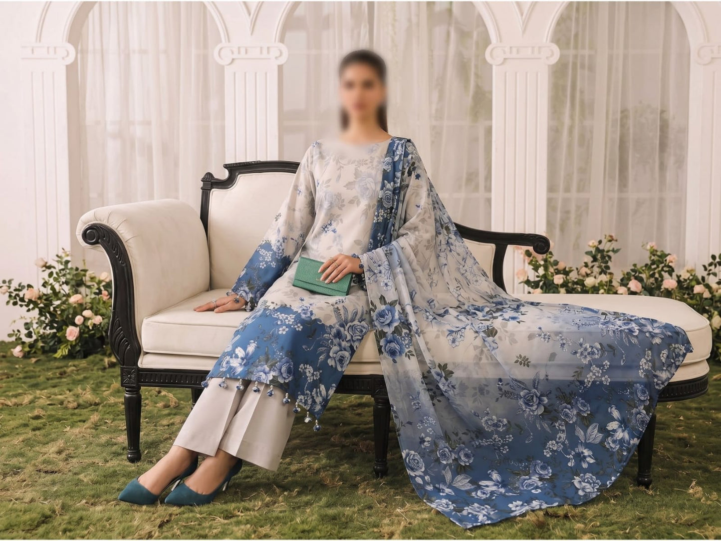 Bismil by Emirah V-29 Unstitched Printed Lawn 3pc Suit