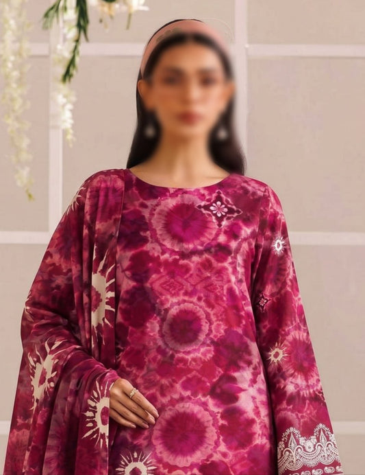 Bismil by Emirah V-29 Unstitched Printed Lawn 3pc Suit