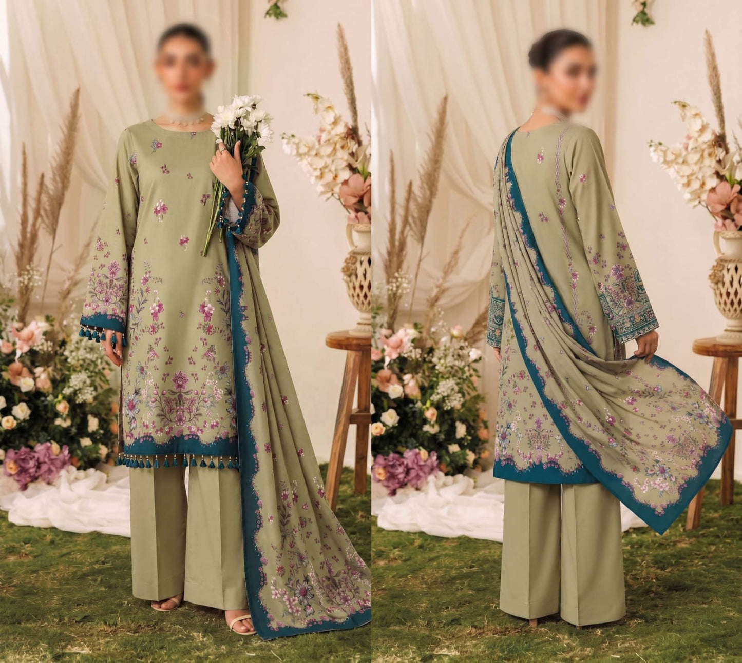 Bismil by Emirah V-29 Unstitched Printed Lawn 3pc Suit