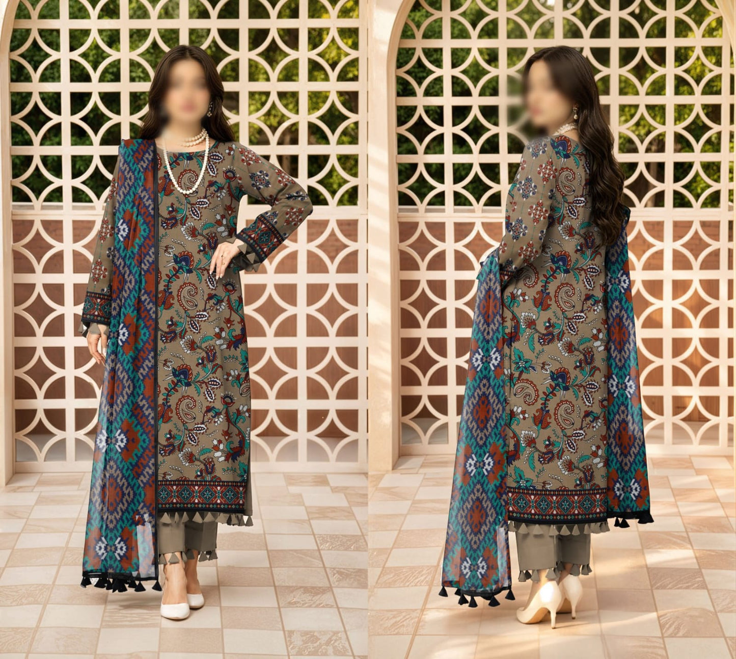 Bismil by Emirah V-28 Unstitched Printed Lawn 3pc Suit
