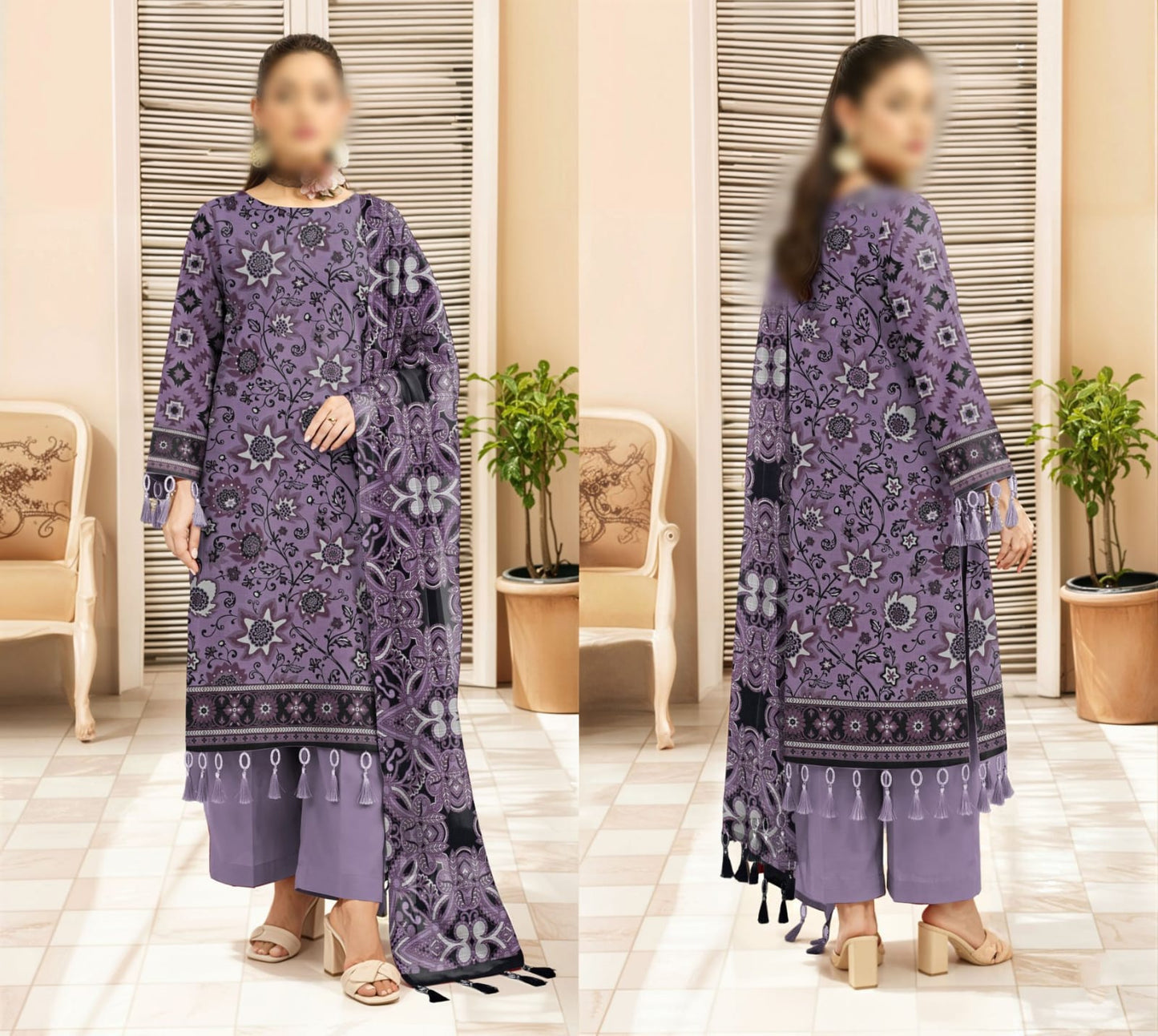 Bismil by Emirah V-28 Unstitched Printed Lawn 3pc Suit