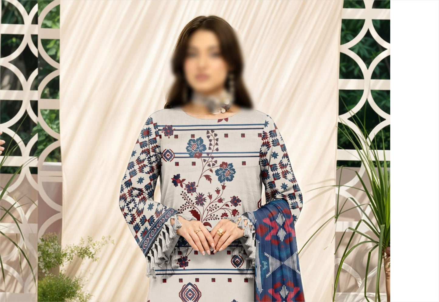 Bismil by Emirah V-28 Unstitched Printed Lawn 3pc Suit