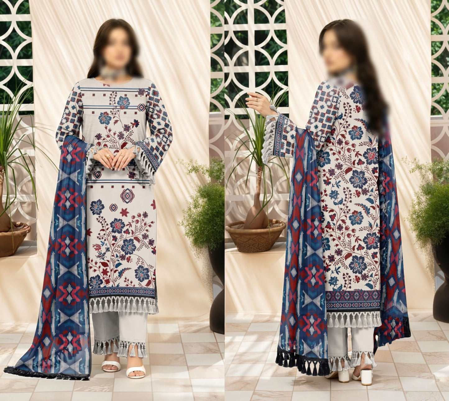 Bismil by Emirah V-28 Unstitched Printed Lawn 3pc Suit