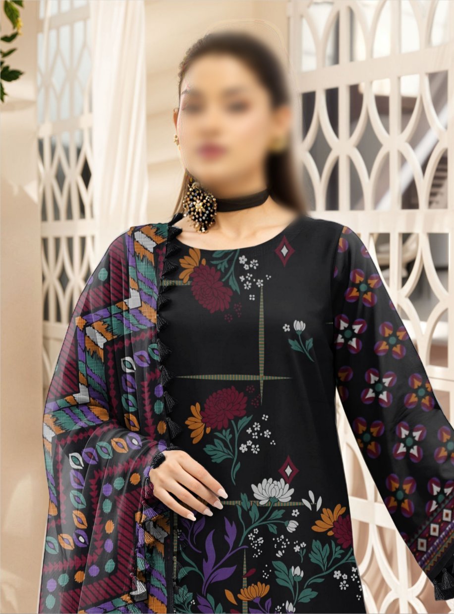 Bismil by Emirah V-28 Unstitched Printed Lawn 3pc Suit