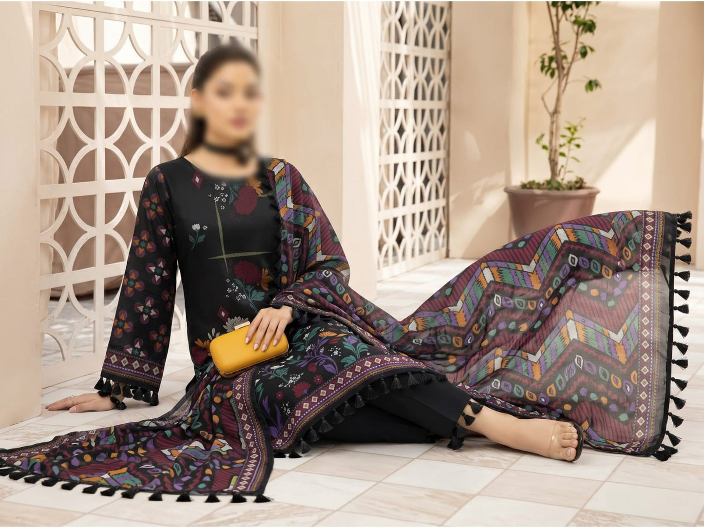 Bismil by Emirah V-28 Unstitched Printed Lawn 3pc Suit