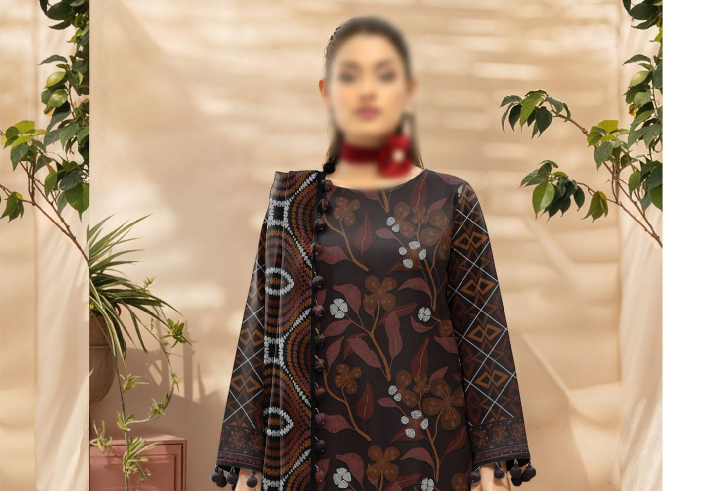 Bismil by Emirah V-28 Unstitched Printed Lawn 3pc Suit