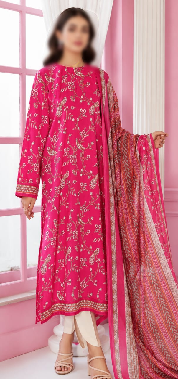 Nishat Unstitched Printed Lawn 3pc Suit