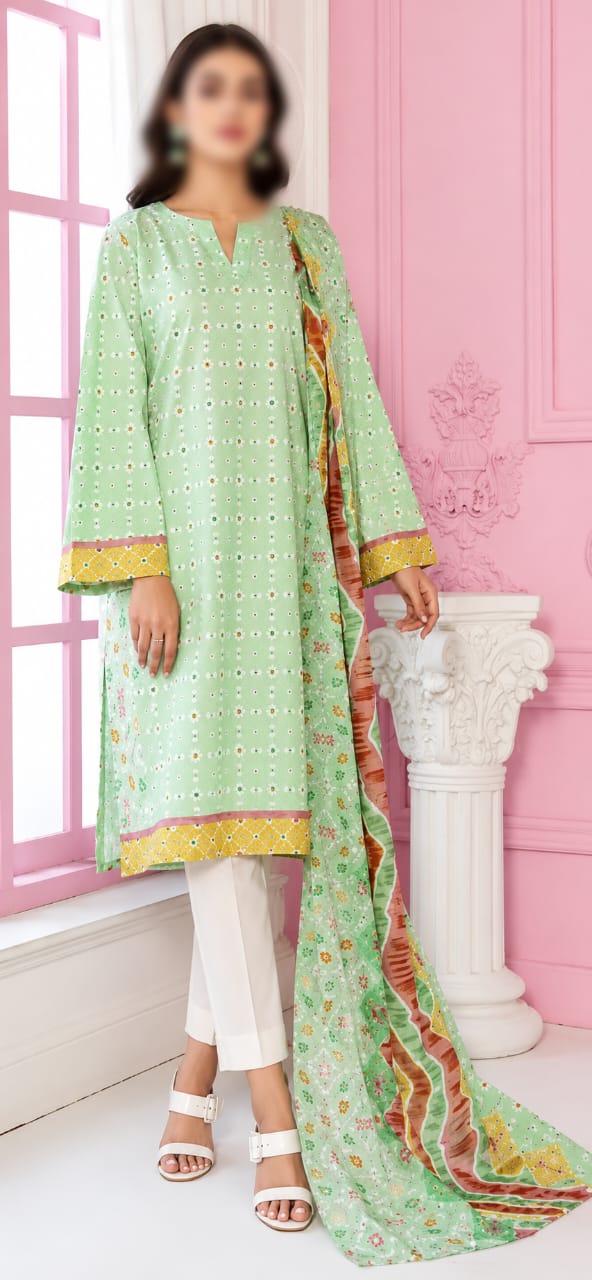 Nishat Unstitched Printed Lawn 3pc Suit