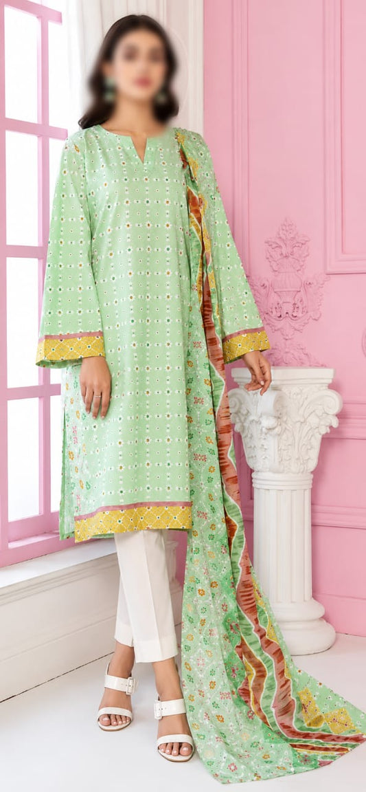 Nishat Unstitched Printed Lawn 3pc Suit