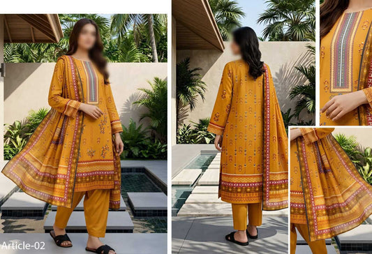 Kanwal by Nisha Unstitched Printed Lawn 3pc Suit